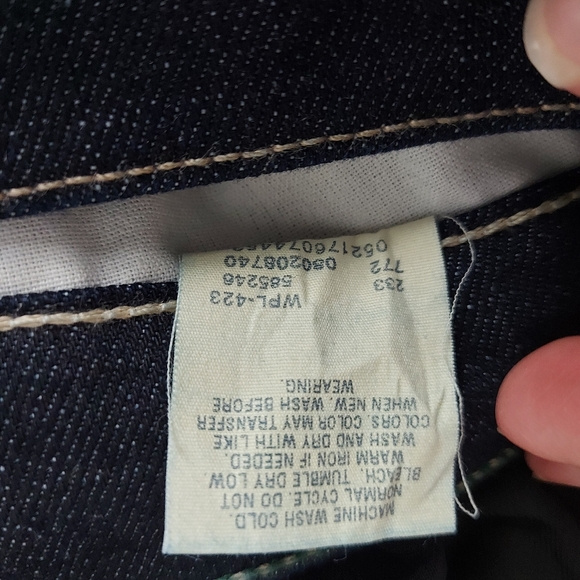 Levis Capital E Twisted Crop Skinny Low Dark Wash Size 27 - Picture 7 of 9